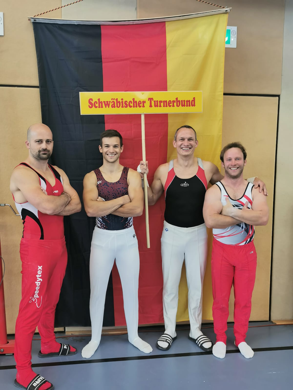 Die Mannschaft des Schwäbischen Turnerbundes Stefan Payer, Yasin El Azzazzy, Steffen Meißner und Dieter Liedtke